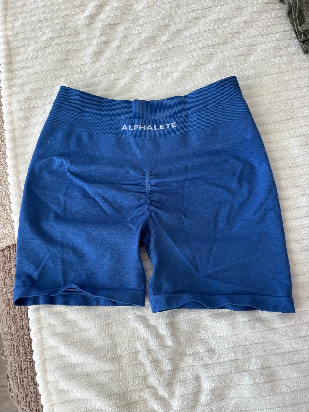 Alphalete Royal Blue High-Waist Scrunch Bike Shorts